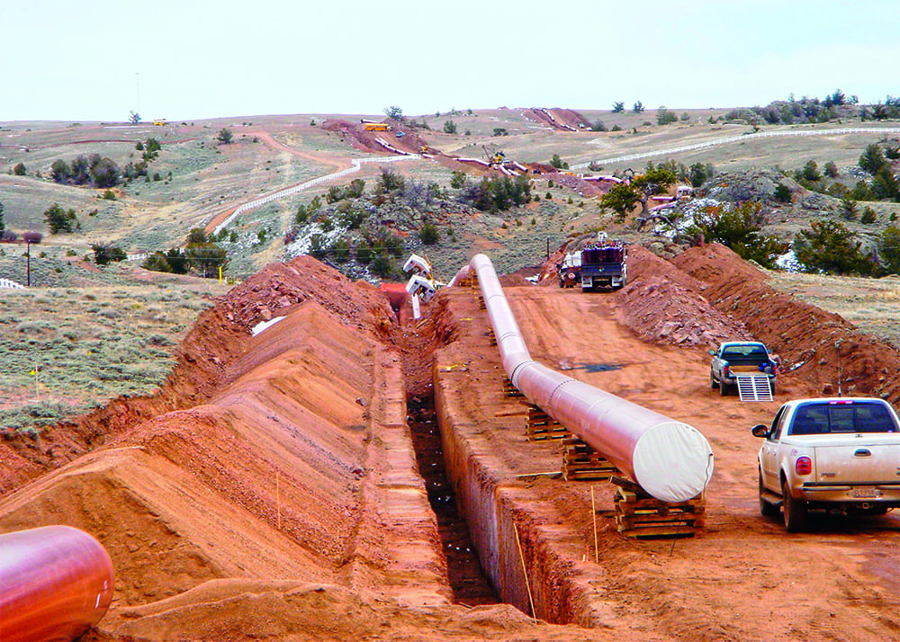 A segment of the Rockies Express Pipeline under construction.