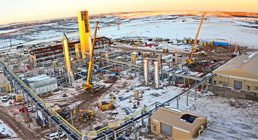 The Ryckman Creek Gas Storage Facility under construction in 2013, designed by Gulf Interstate Engineering.