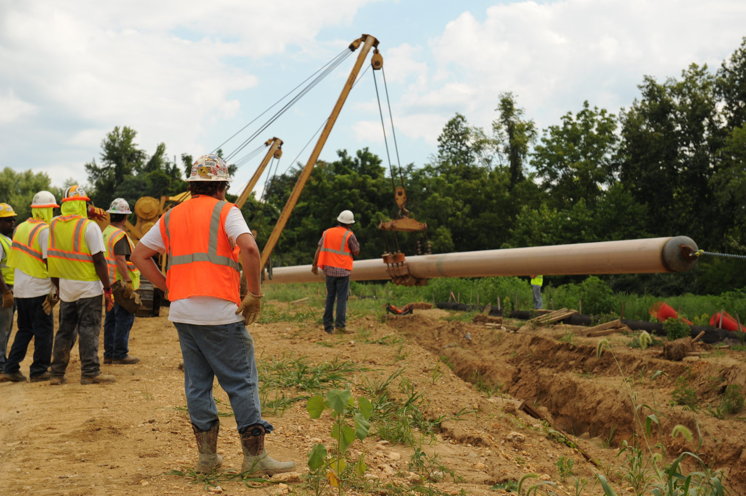 Marsh Push Site on 24” pipeline near Beaumont, Texas.