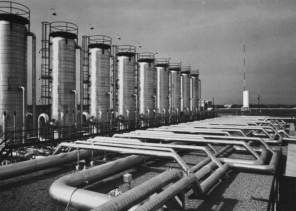 Large dehydration plant near Rayne, Louisiana.